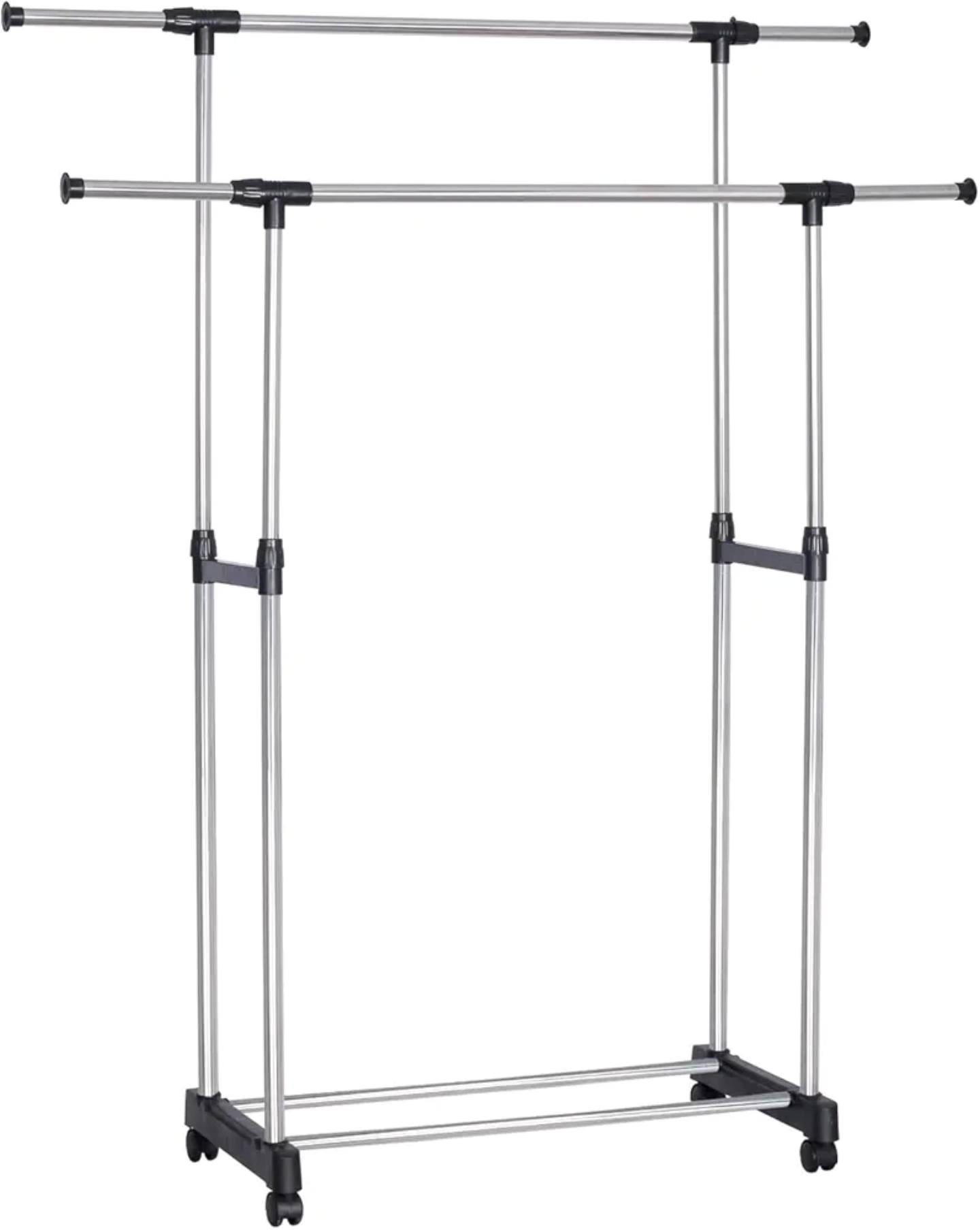 Double Pole Telescopic Clothes Rack